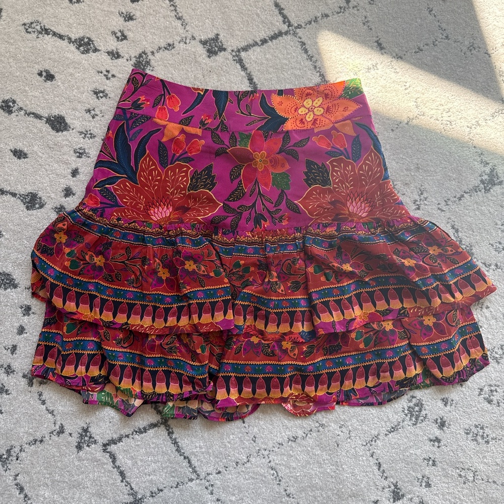 FARM Rio floral skirt